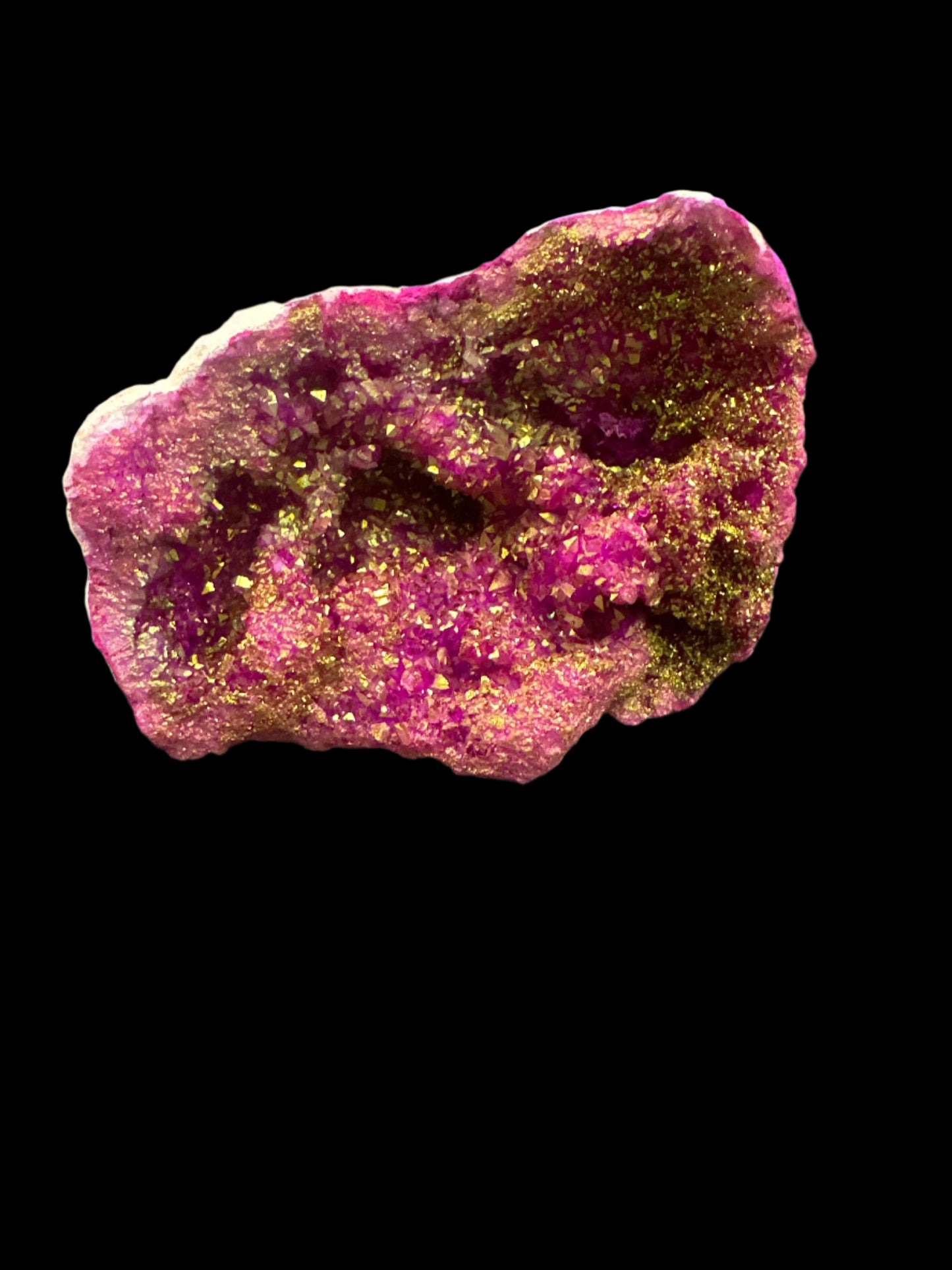 Pink Aura Coated Geode
