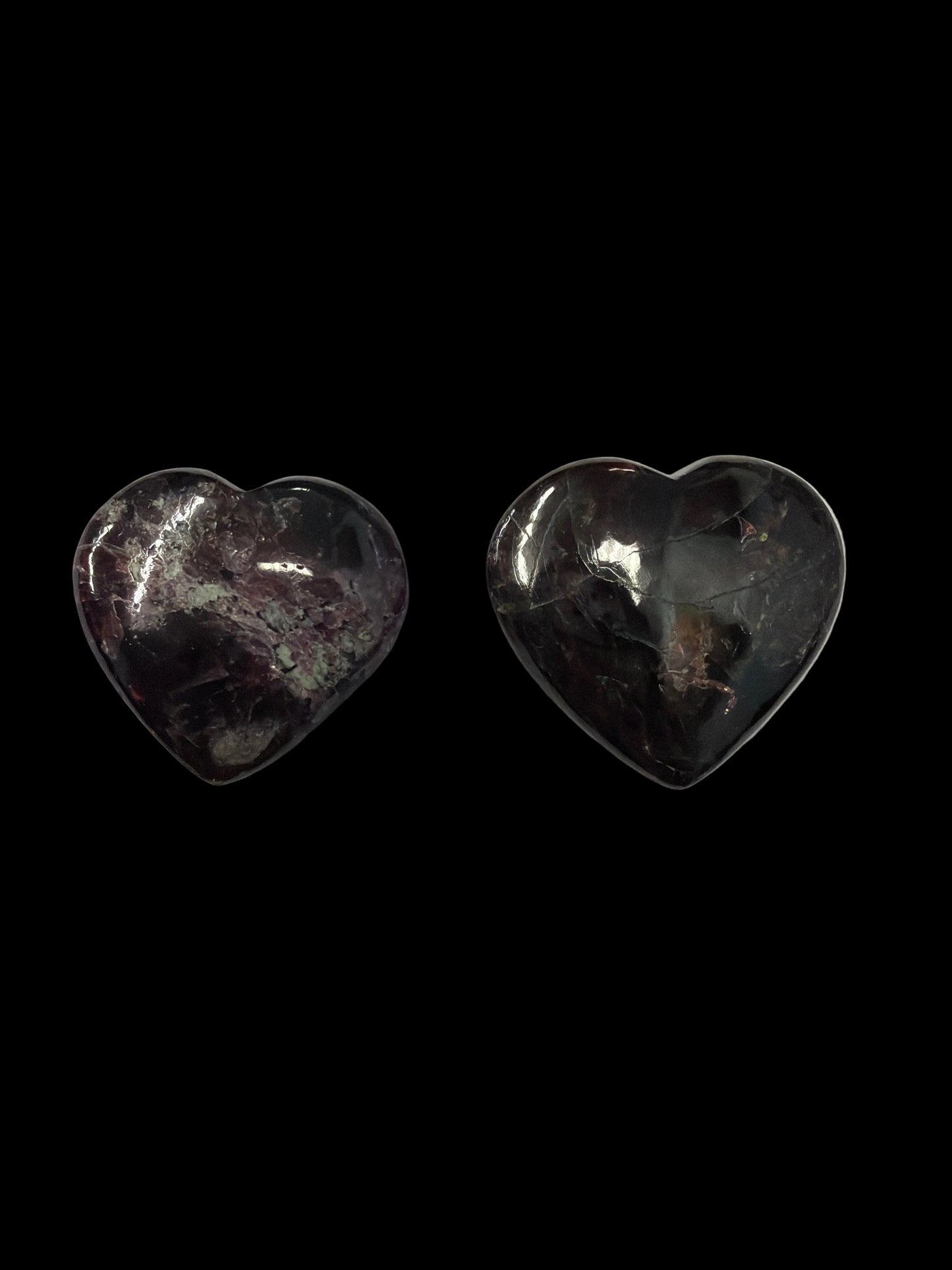 Pink Garnet Gemstone Hearts