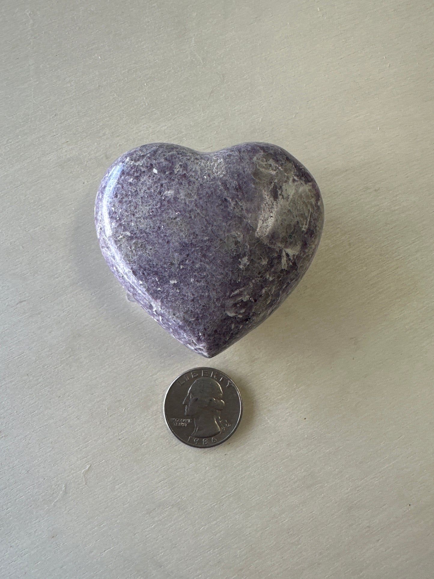 Lepidolite heart