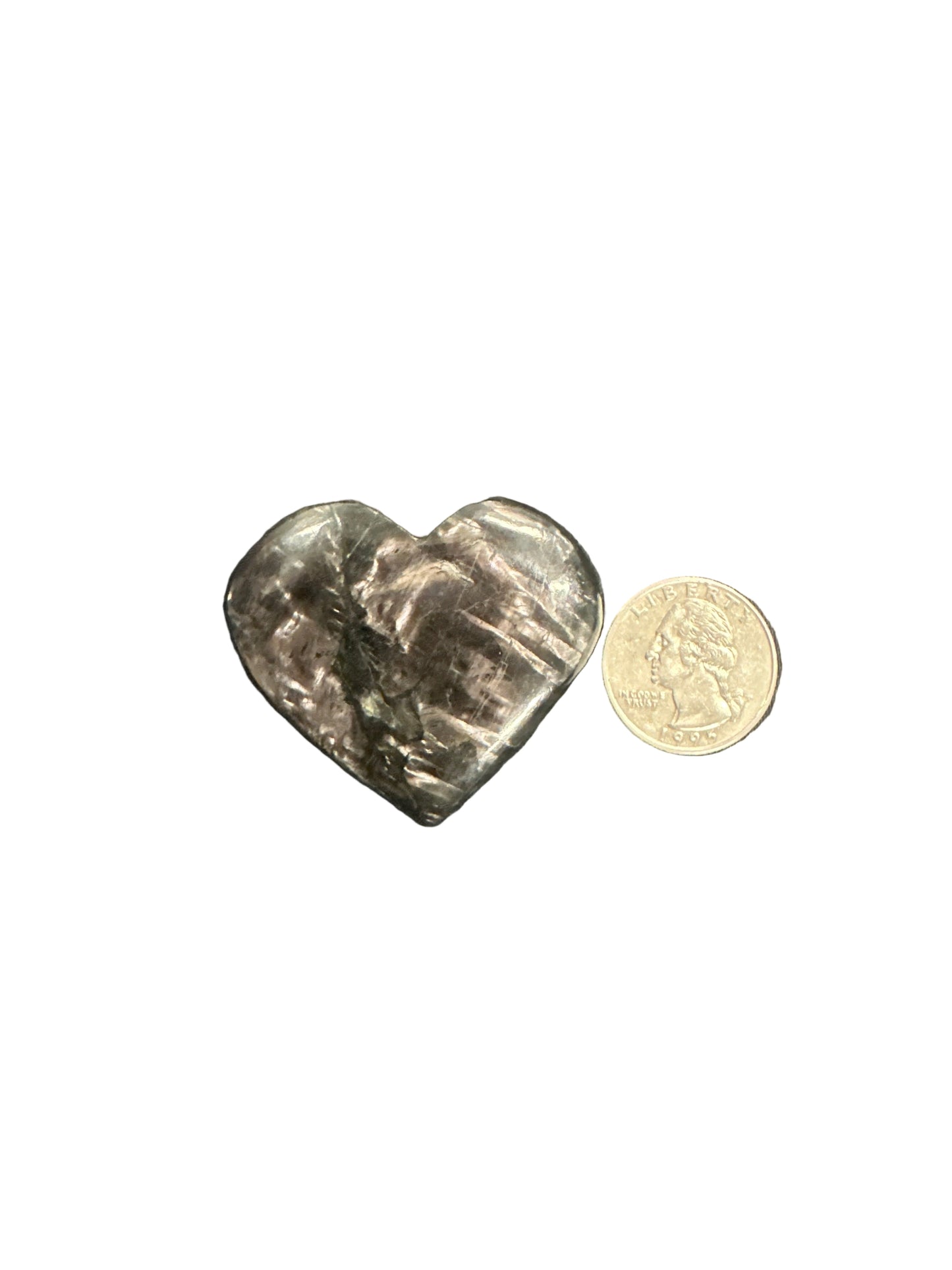 Hypersthene Palm Stone & Heart