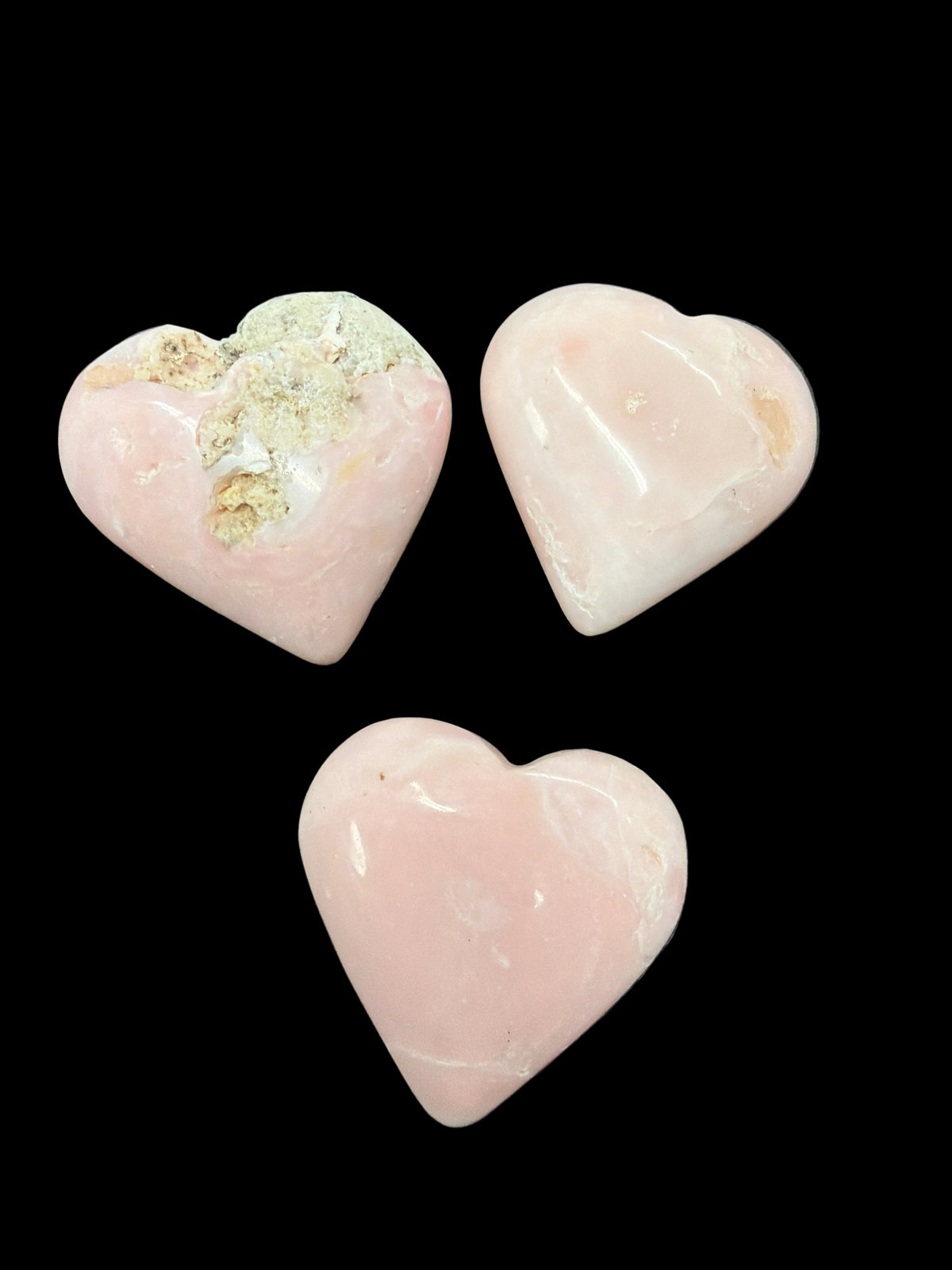 Peruvian Pink Opal Hearts