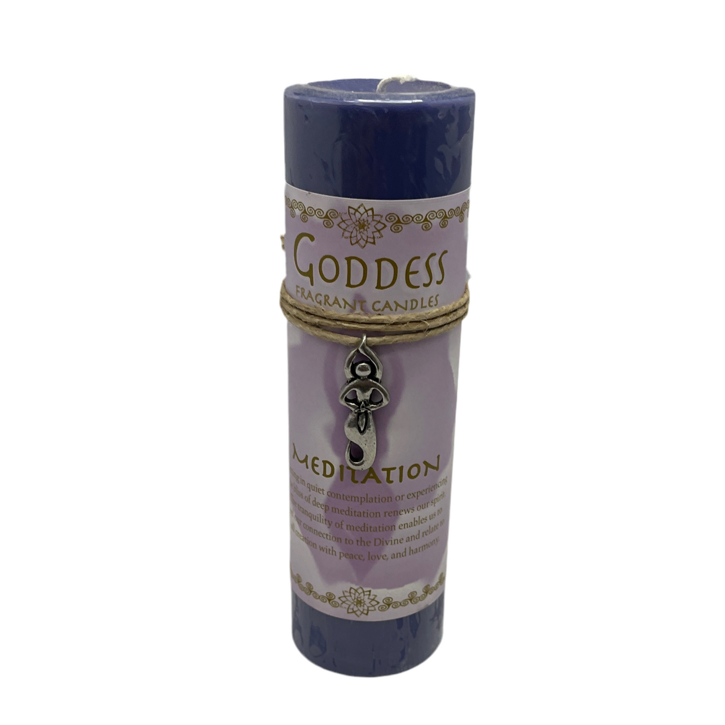 Goddess of meditation candle W/charm