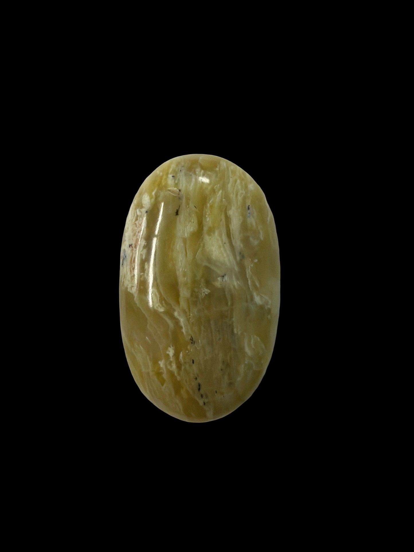 Yellow Opal Palm Stone & Heart