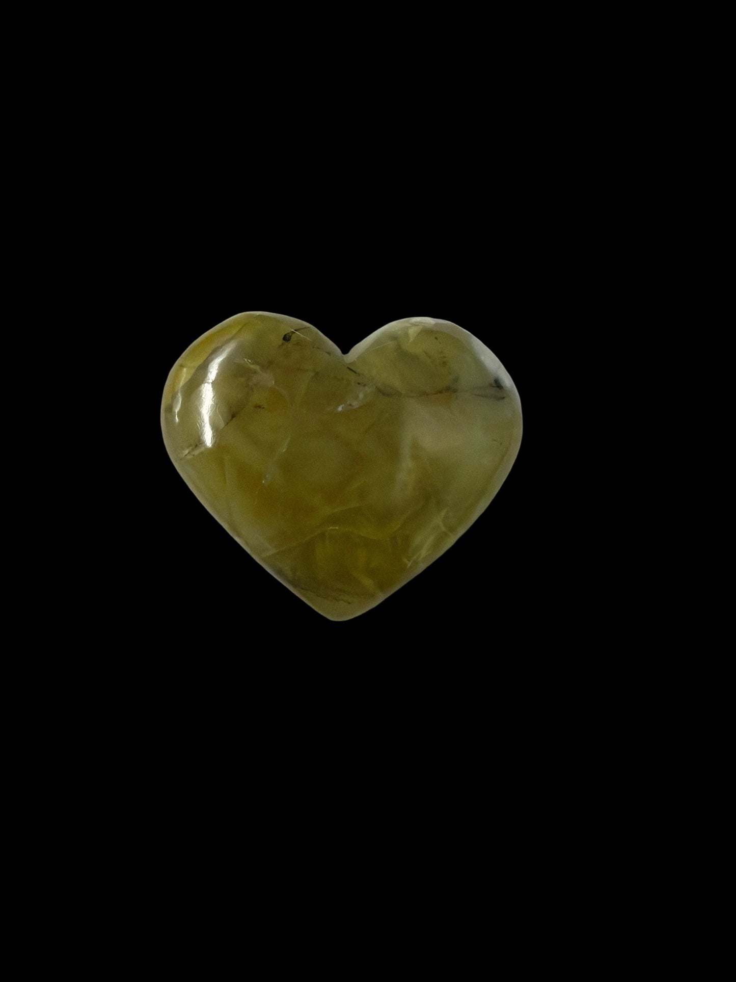 Yellow Opal Palm Stone & Heart