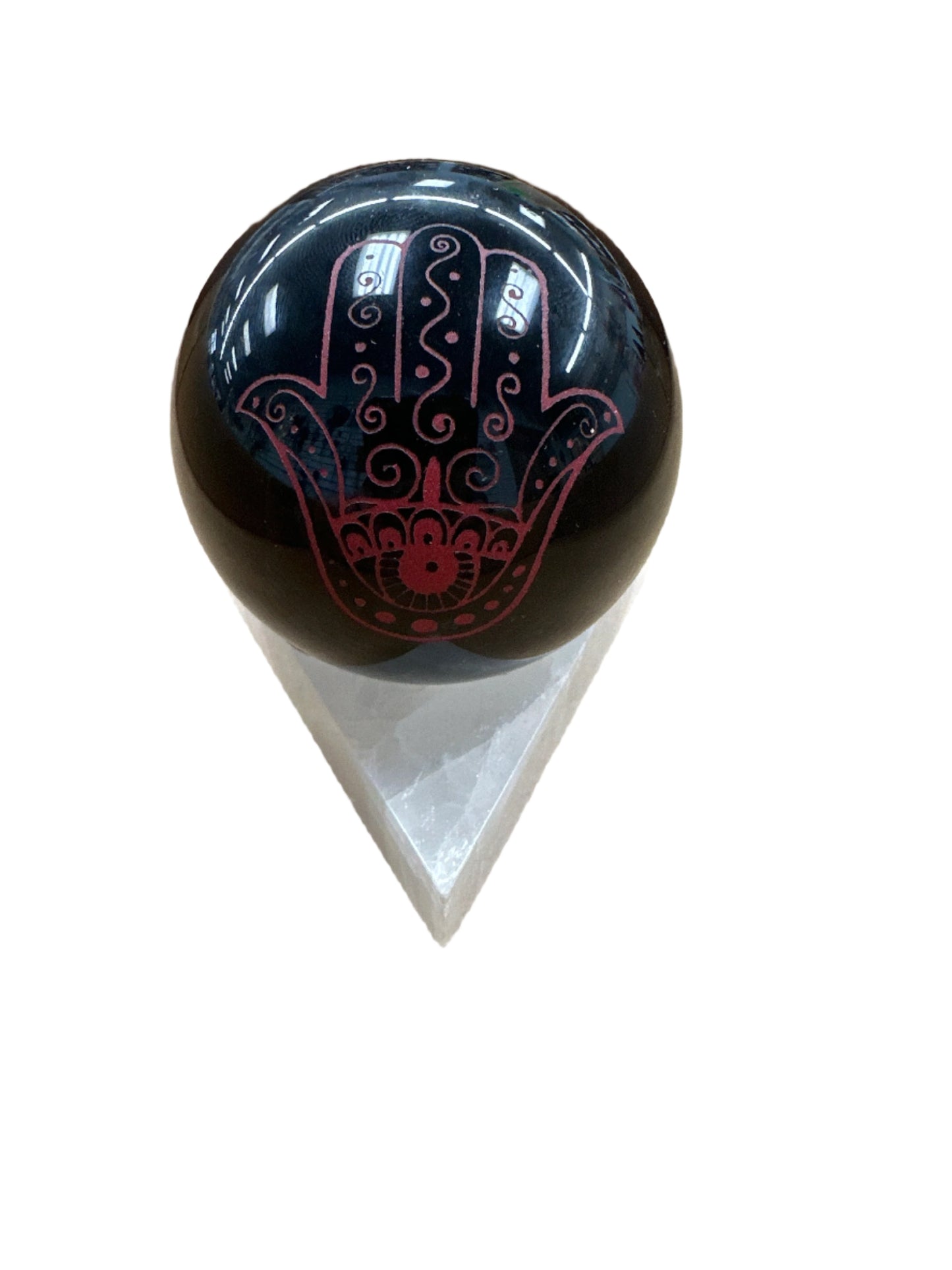 Carved Obsidian Sphere