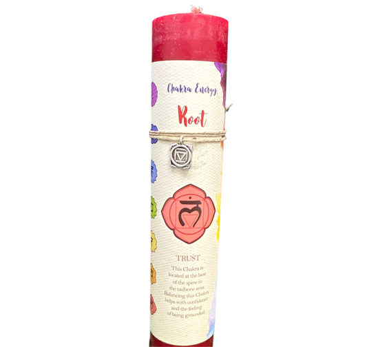 Root Chakra Pillar Candle 7"