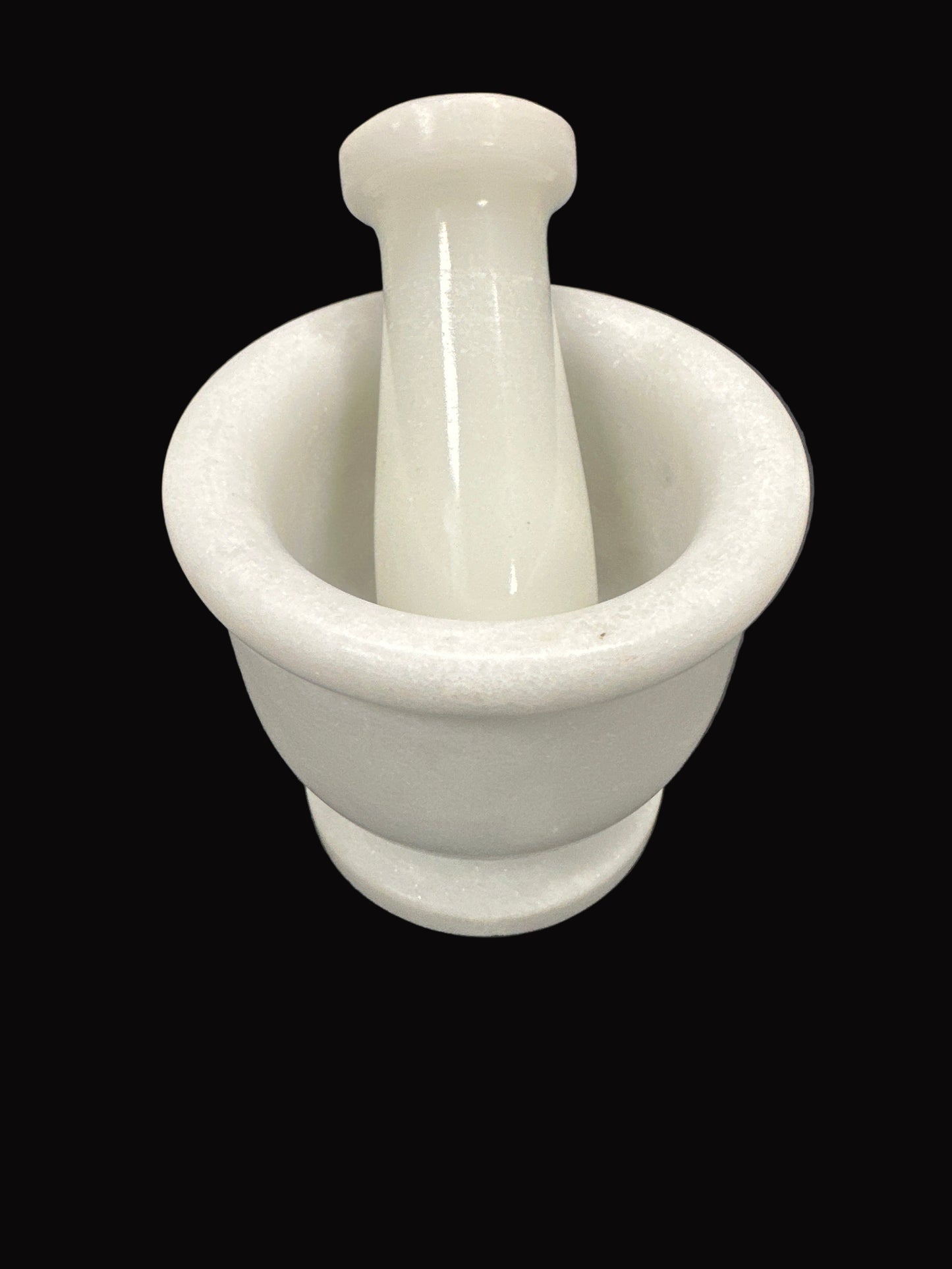 White or Black Marble Mortar & Pestle 4”