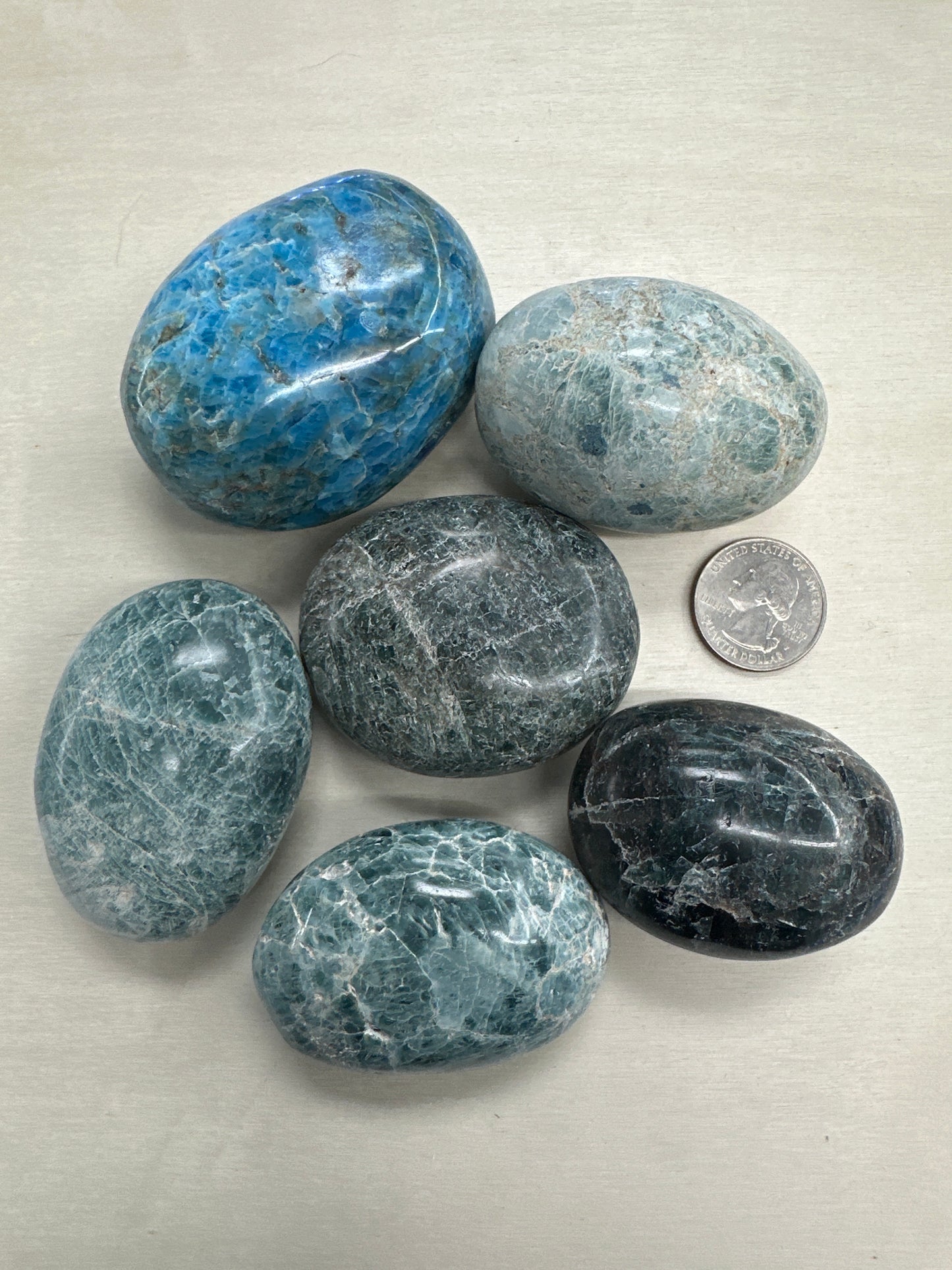 Blue Apatite Palmstone