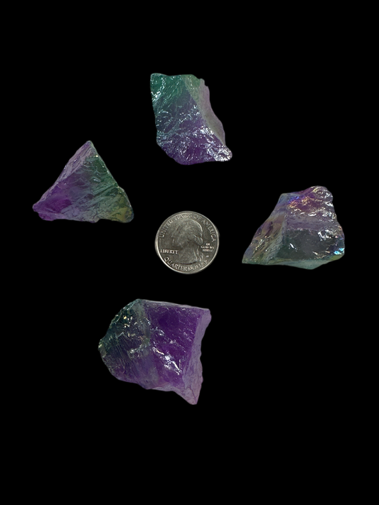 Green and Purple Aura Quartz