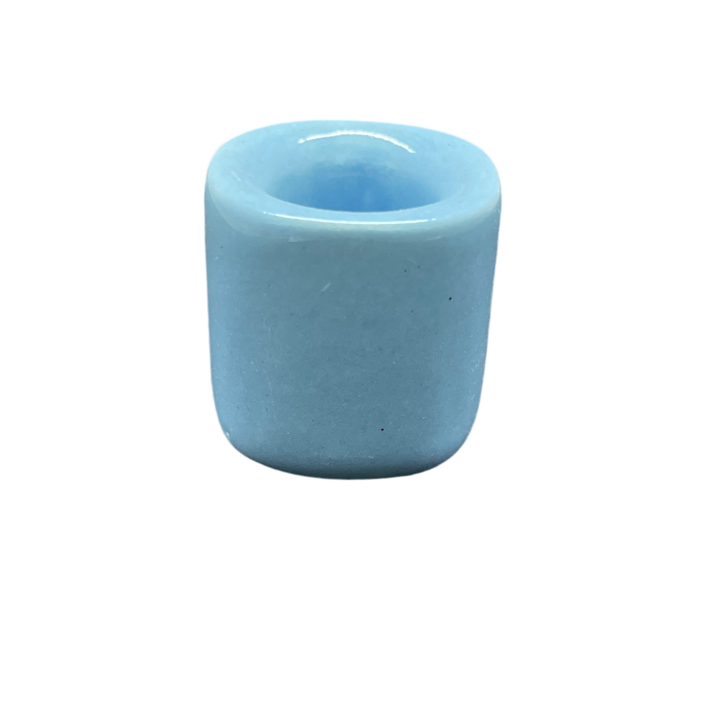 Light Blue Ceramic Chime Candle Holder