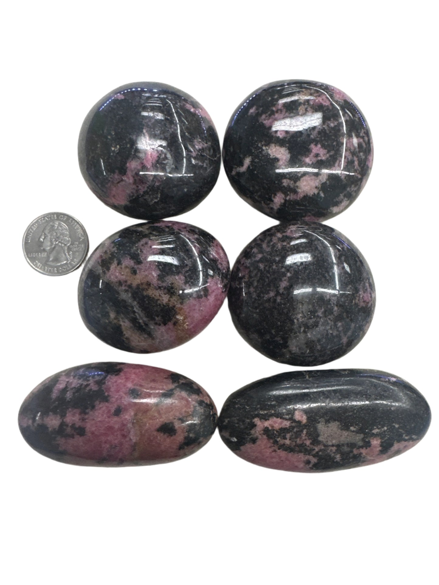 Rhodonite Palm Stone