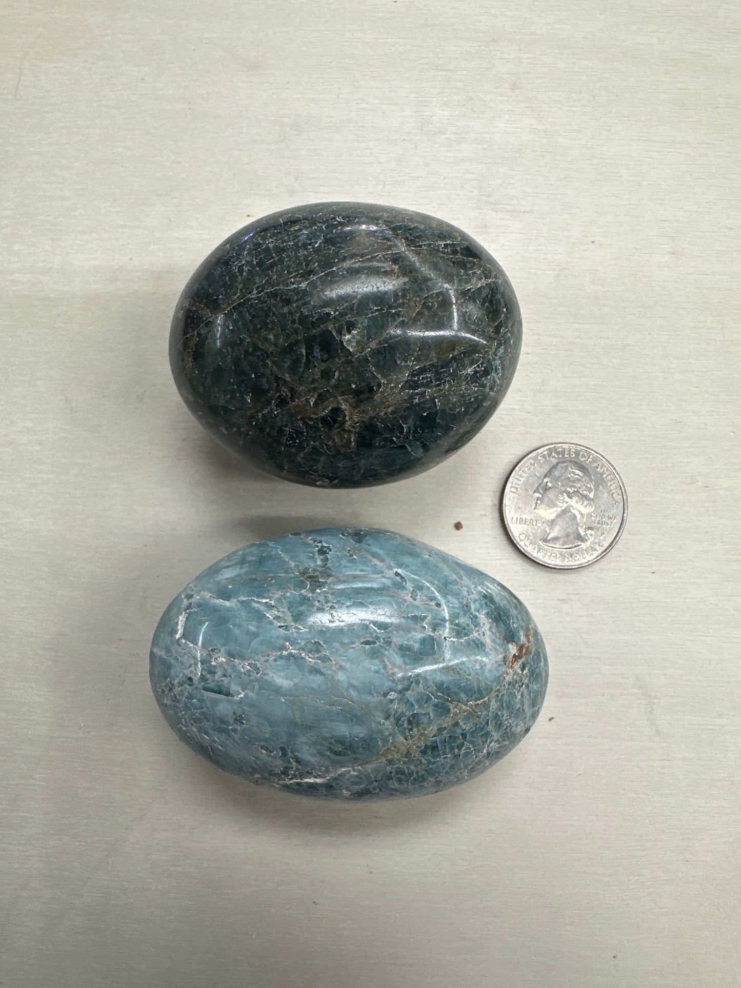 Blue Apatite Palmstone