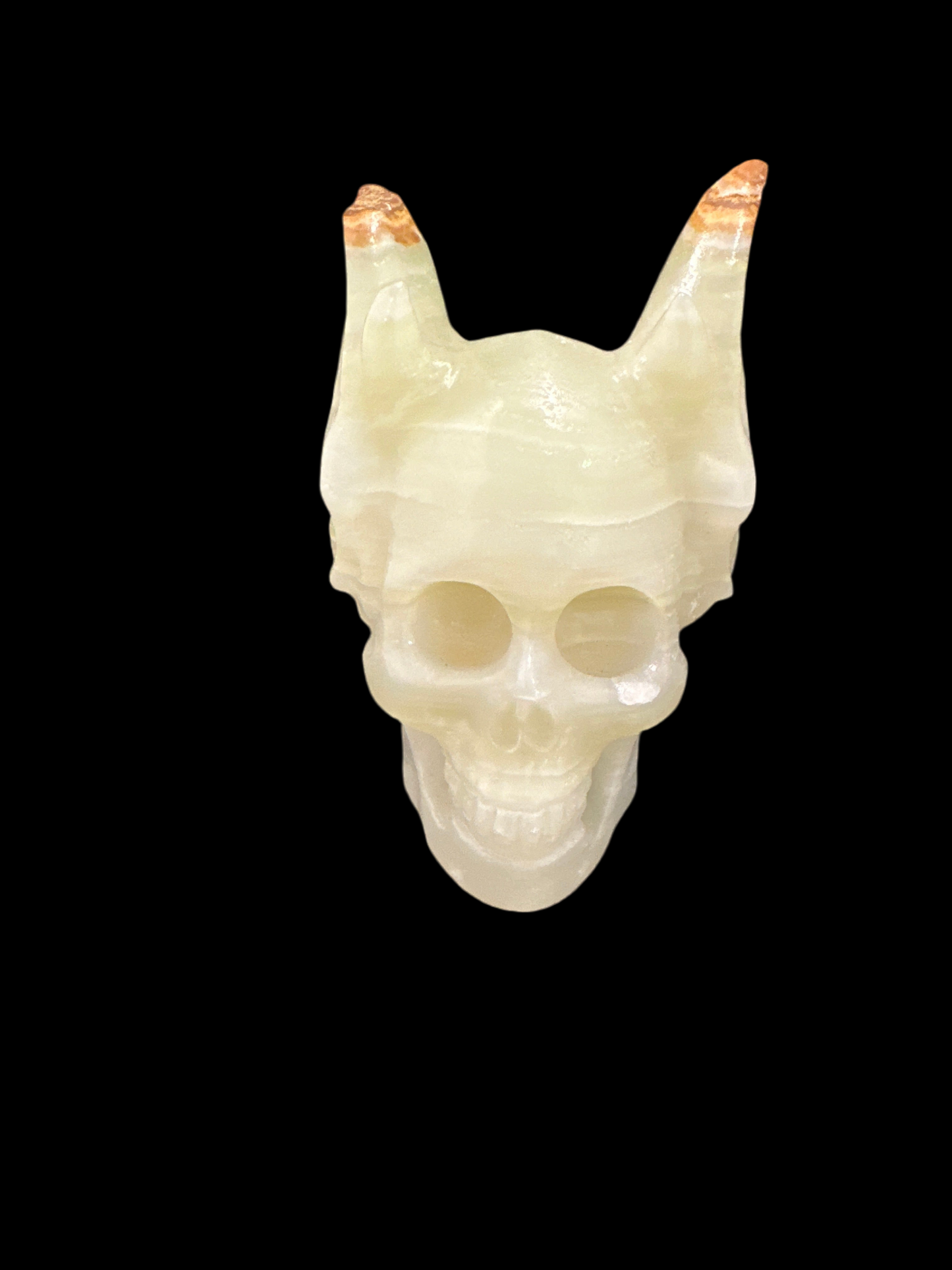 Onyx Skull W/ wings and horns