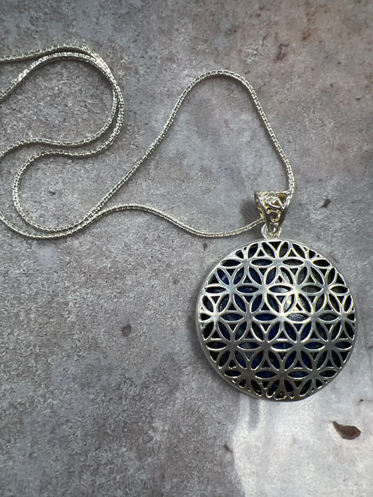 Metal Flower of Life Necklace