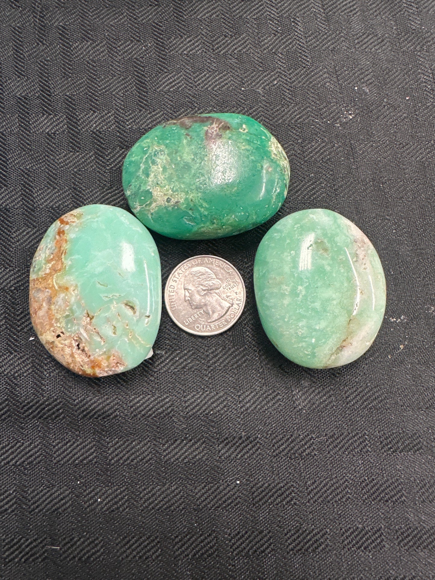 Chrysoprase (A) Palm stones