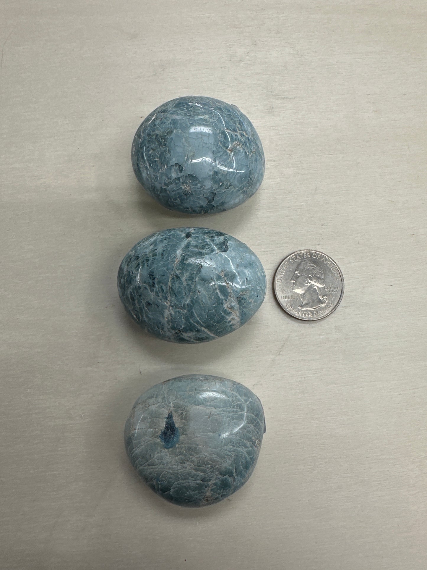 Blue Apatite Palmstone