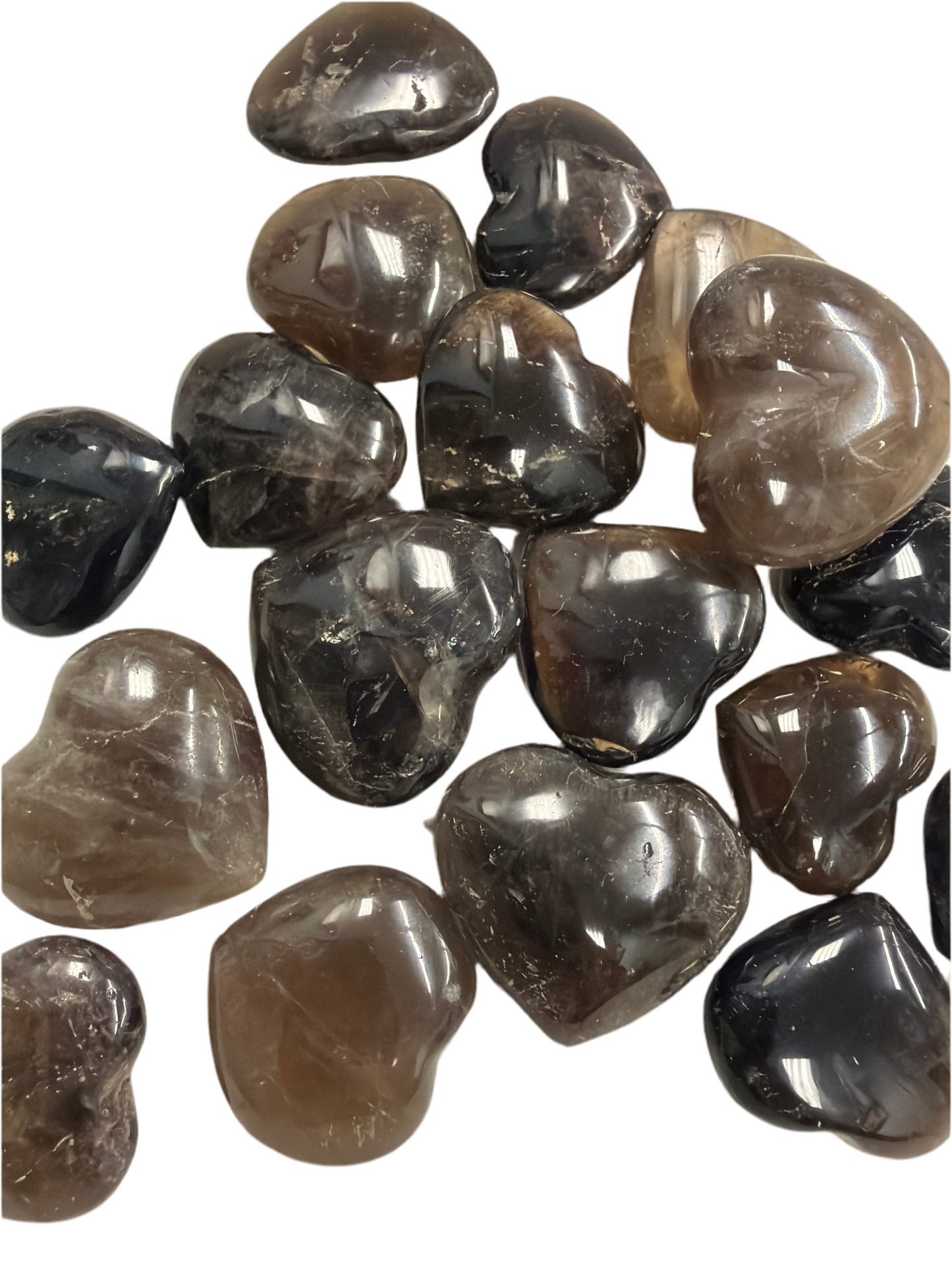 Smokey Quartz Hearts