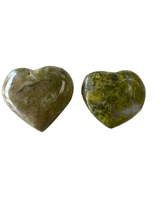 Green opal heart