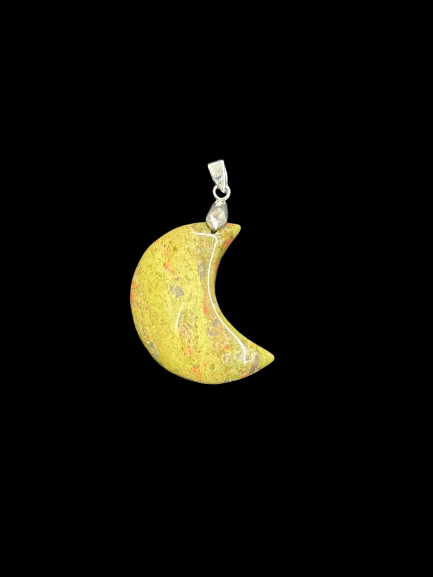 Gemstone Moon Necklace