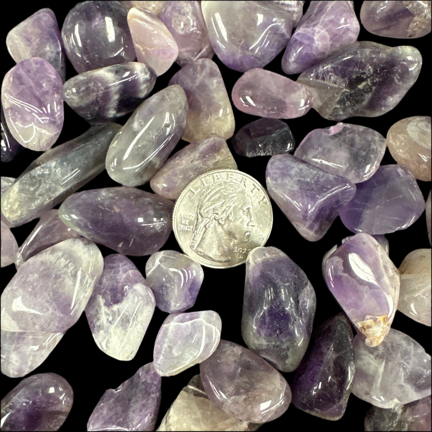 Banded Amethyst Tumbled