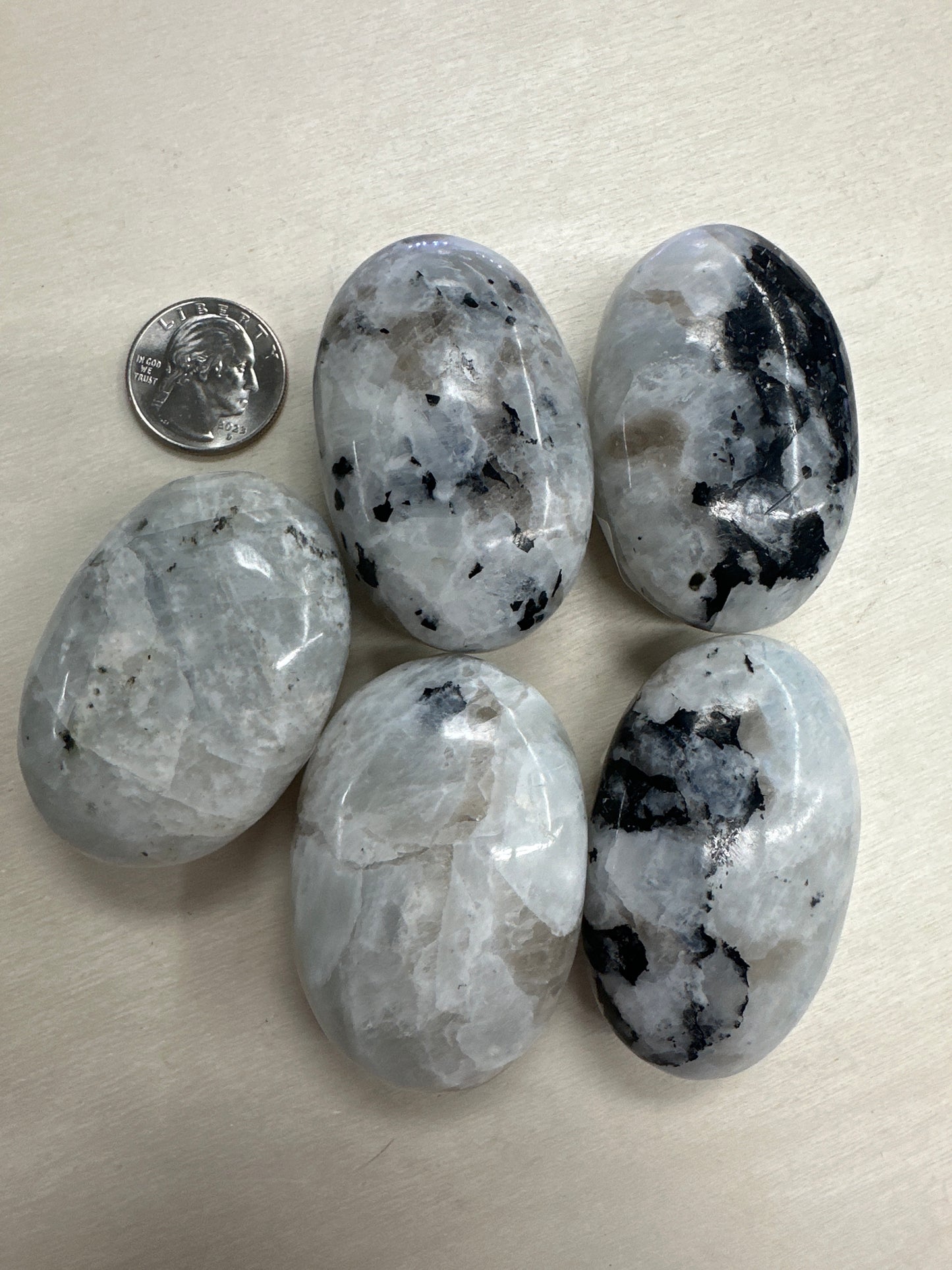 Rainbow Moonstone Palm Stone