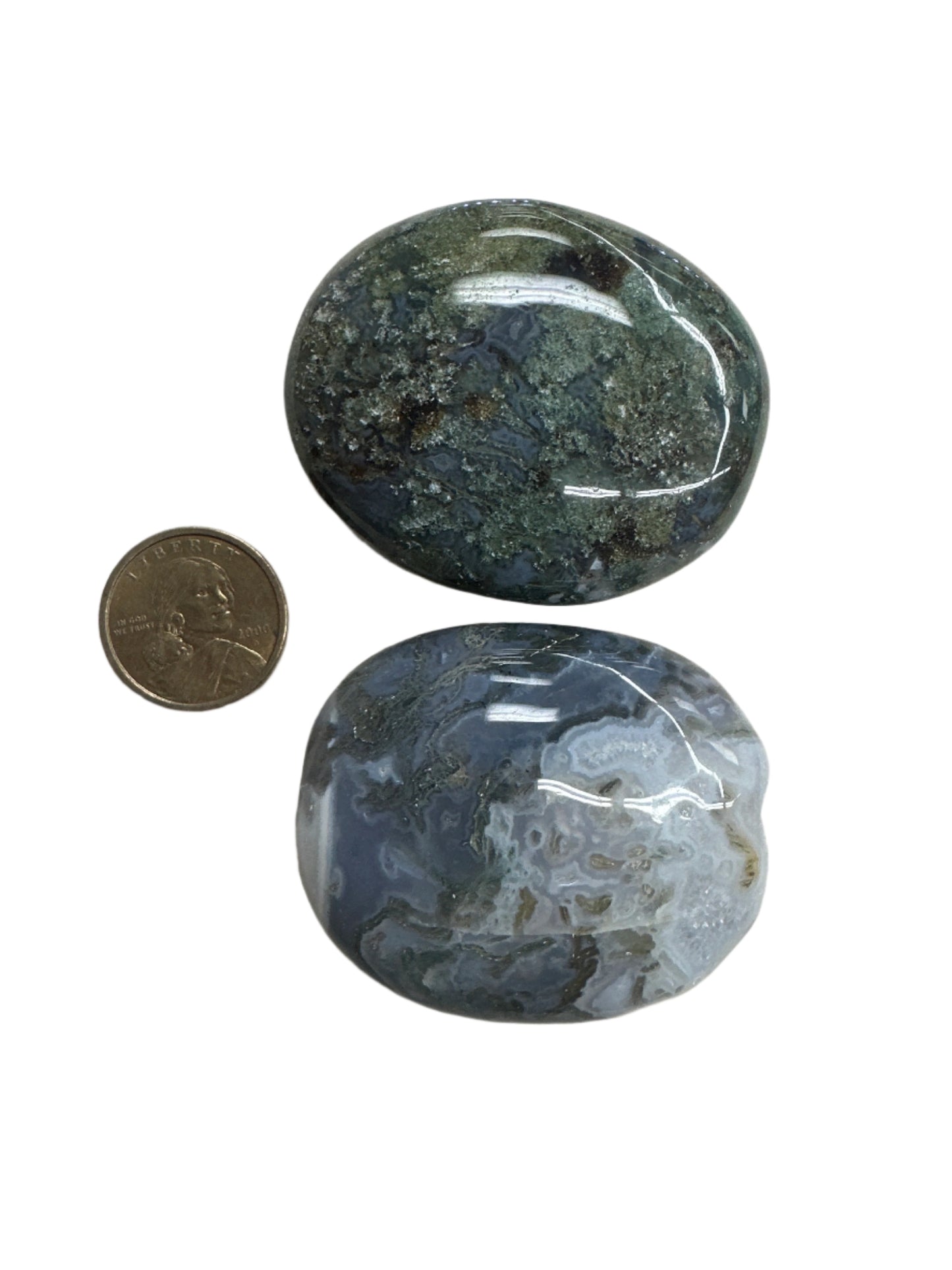 Moss Agate Palm Stone