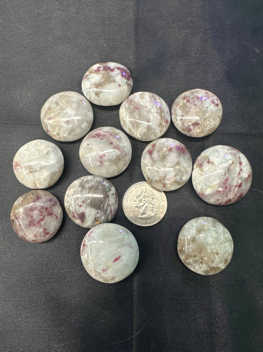 Red Tourmaline Round Tumbled