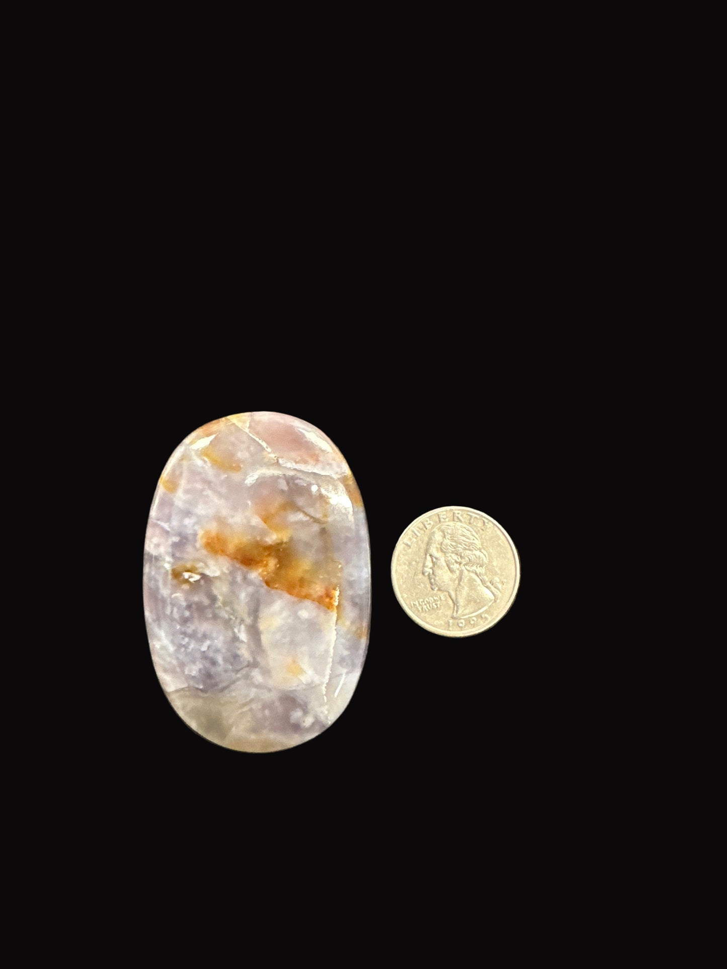 Purple Chalcedony Palm Stone
