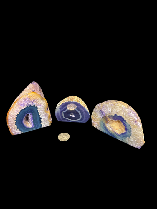 Colored Agate Geode Half