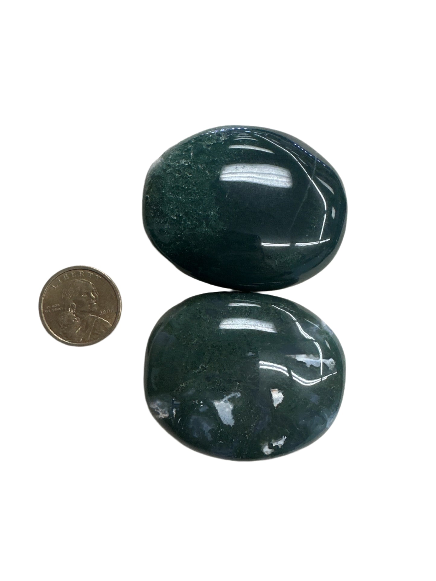 Moss Agate Palm Stone