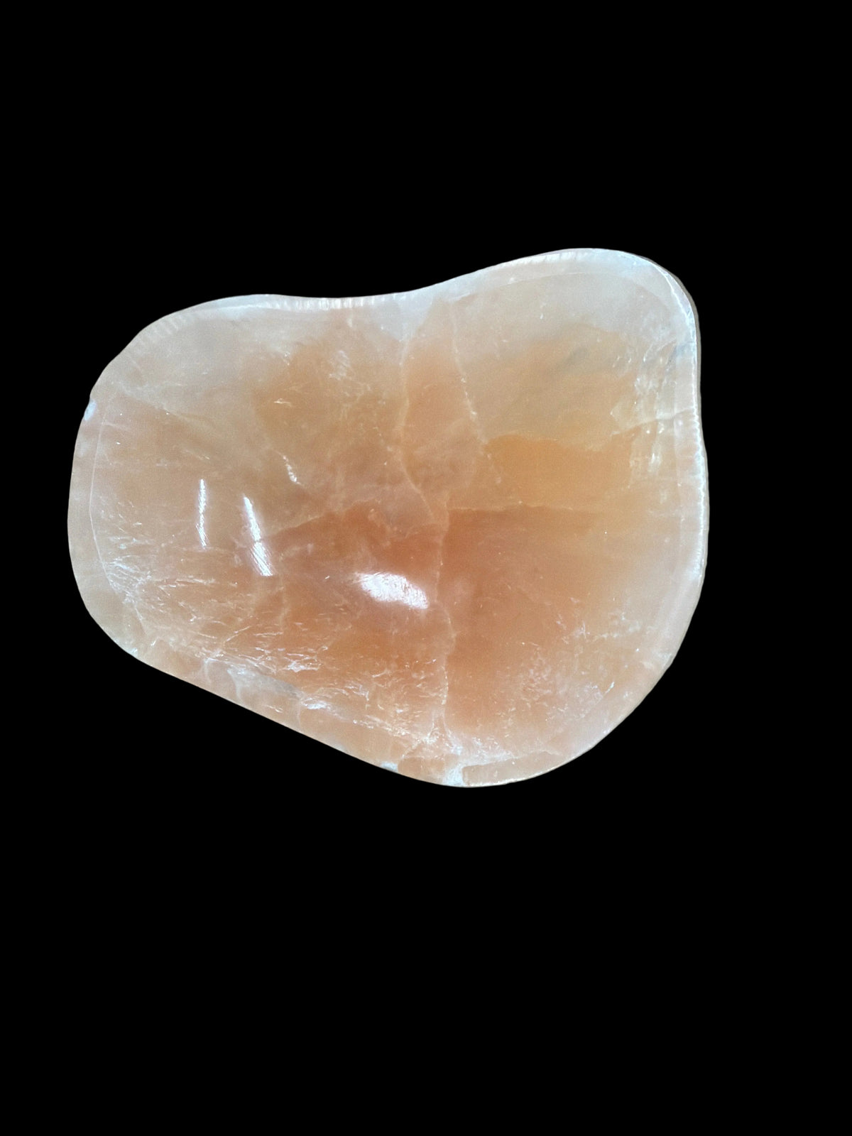 Freeform Orange Selenite Bowl 12cm