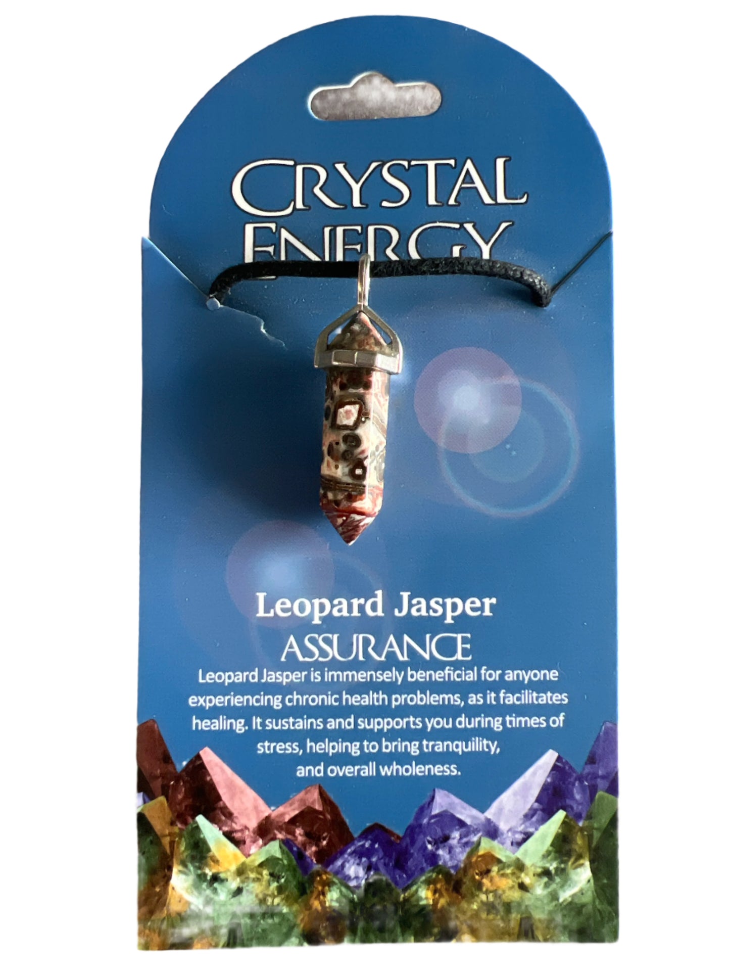 Crystal Energy Pendant: Leopardskin Jasper (Assurance)