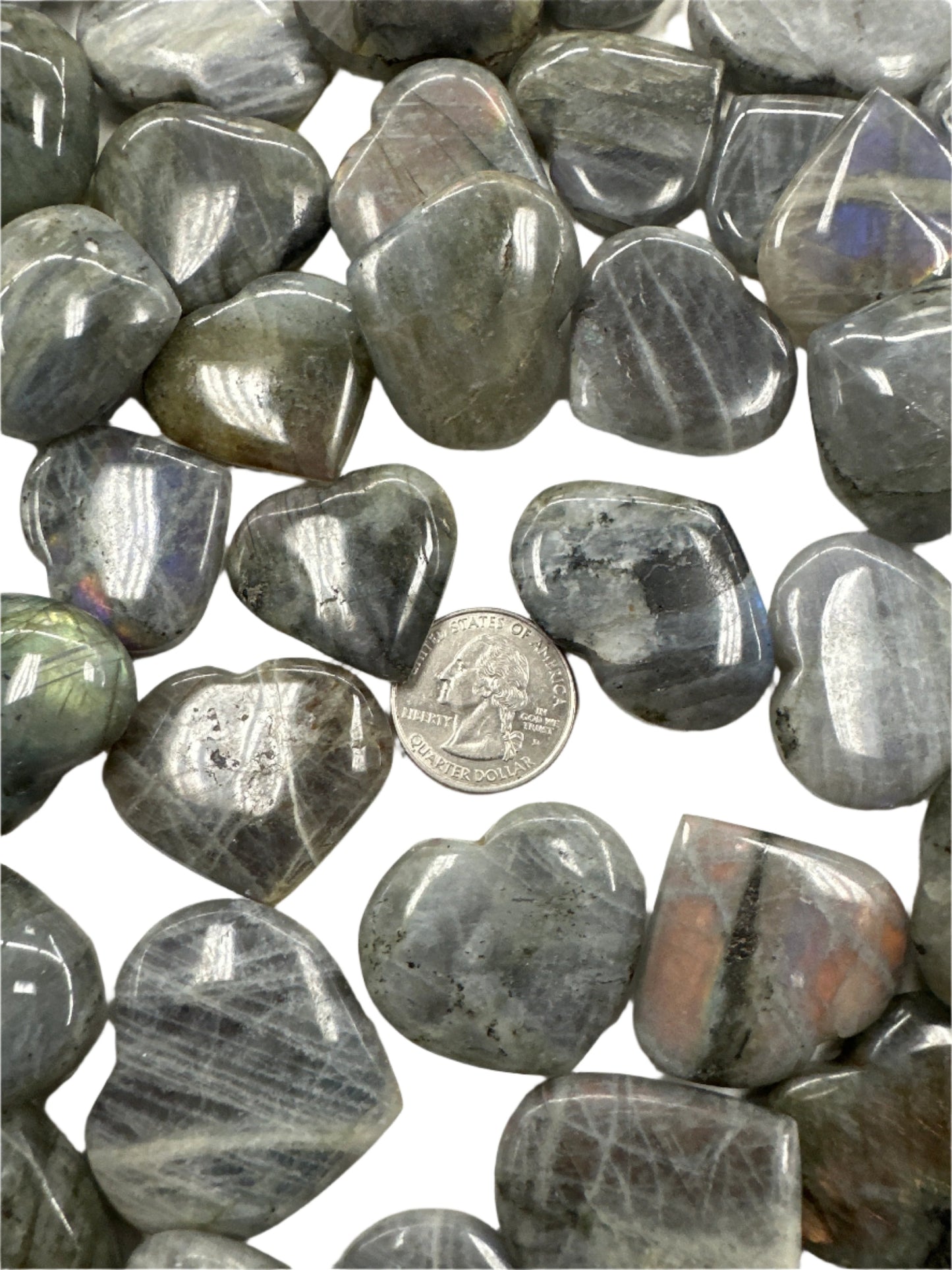 Labradorite Hearts small