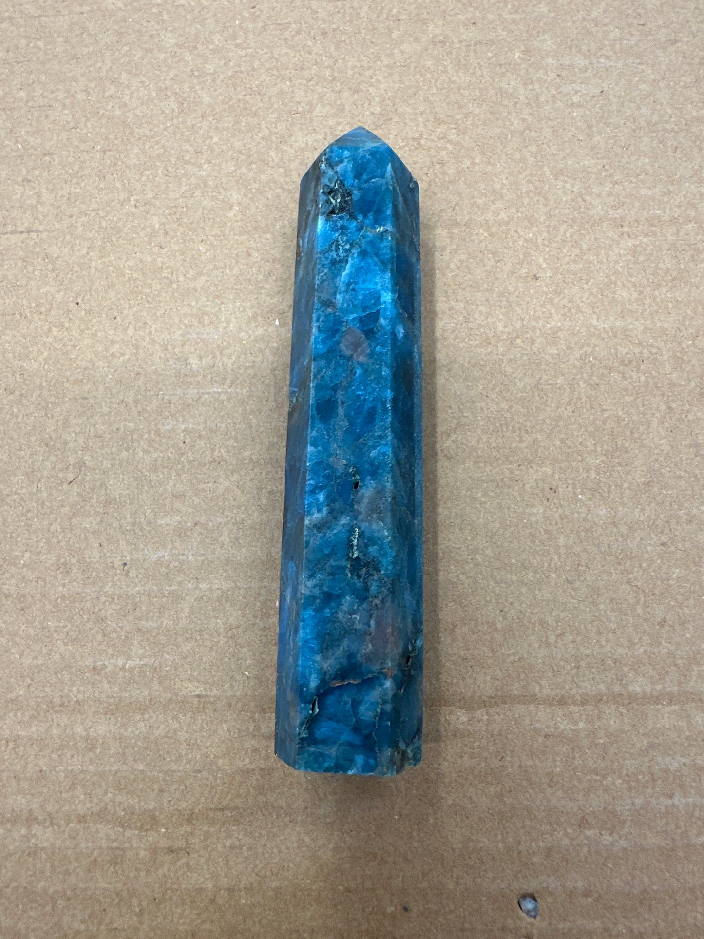 Blue Apatite Tower 4”H