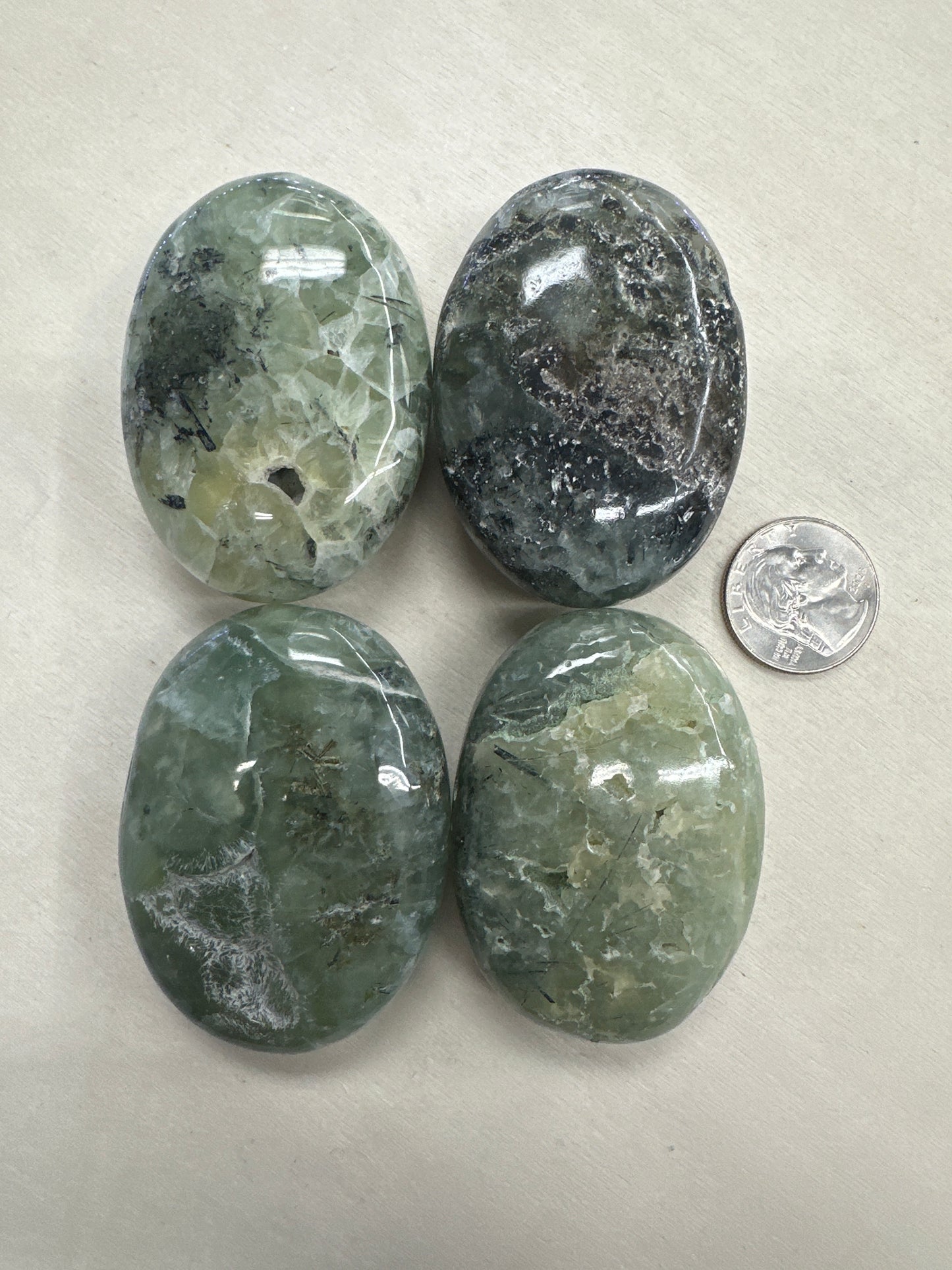 Prehnite Palm Stone