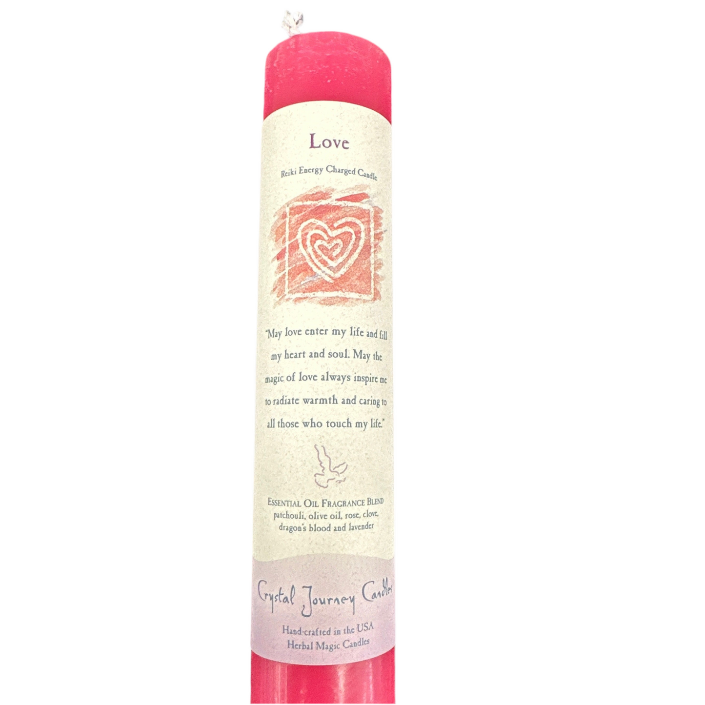 Reiki Herbal Pillar Candle: Love