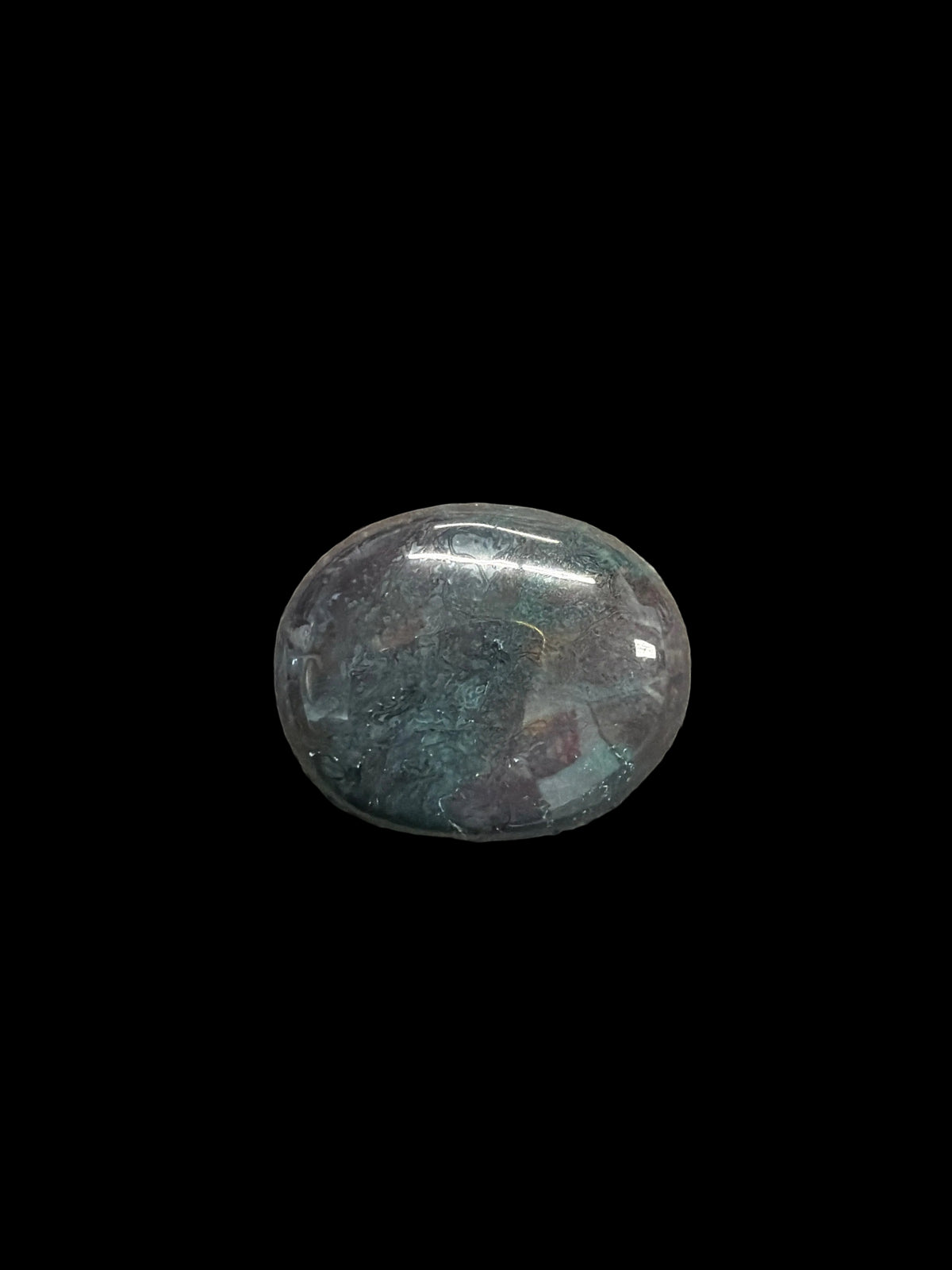 Red Moss Agate Palm Stone