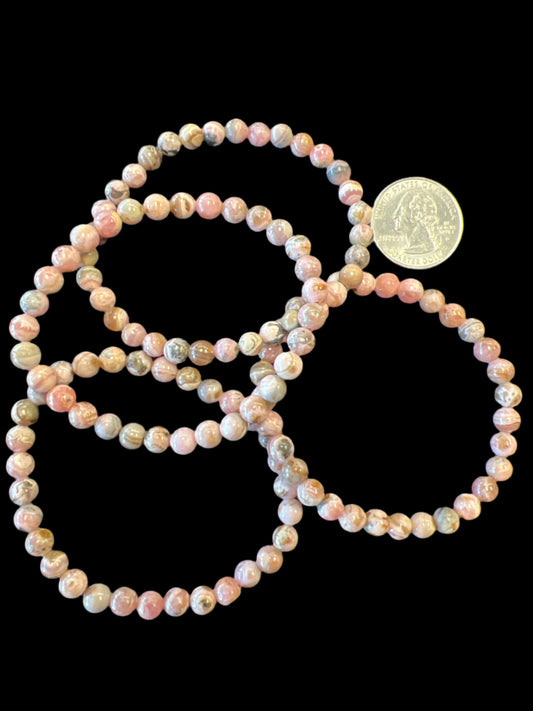 Rhodochrosite 5-6mm bracelet