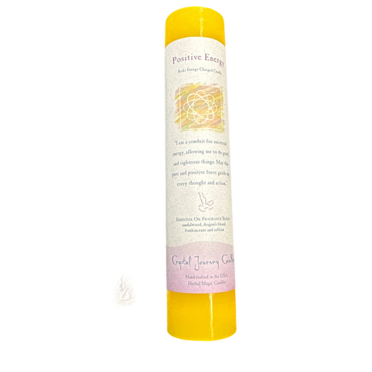 Reiki Herbal Pillar Candle: Positive Energy