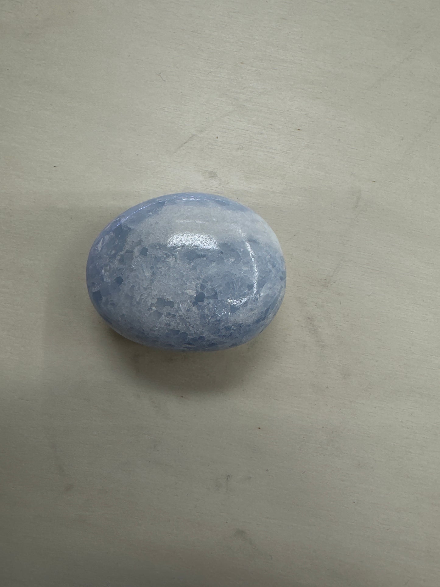 Blue Calcite Palm Stone