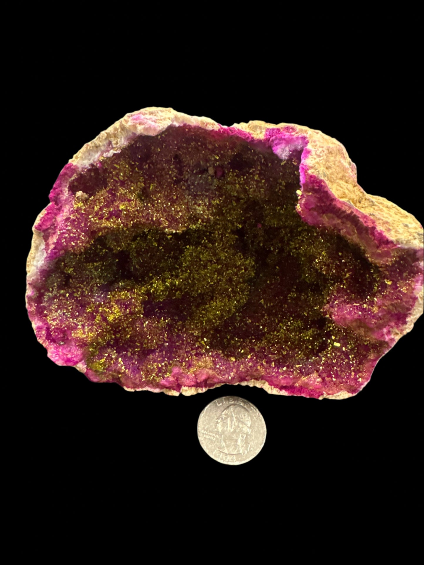 Pink Aura Coated Geode
