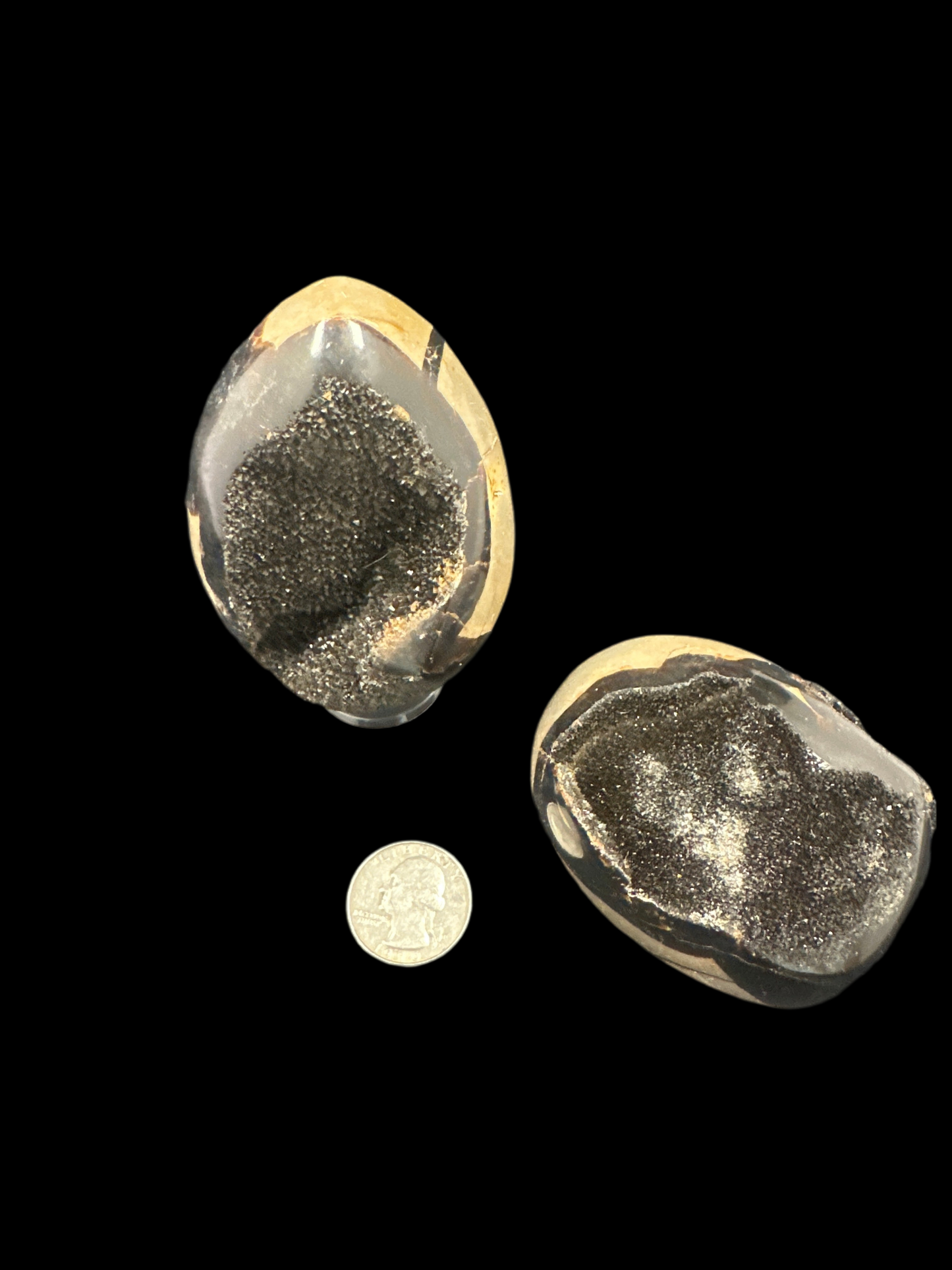 Black Septarian Eggs & Heart