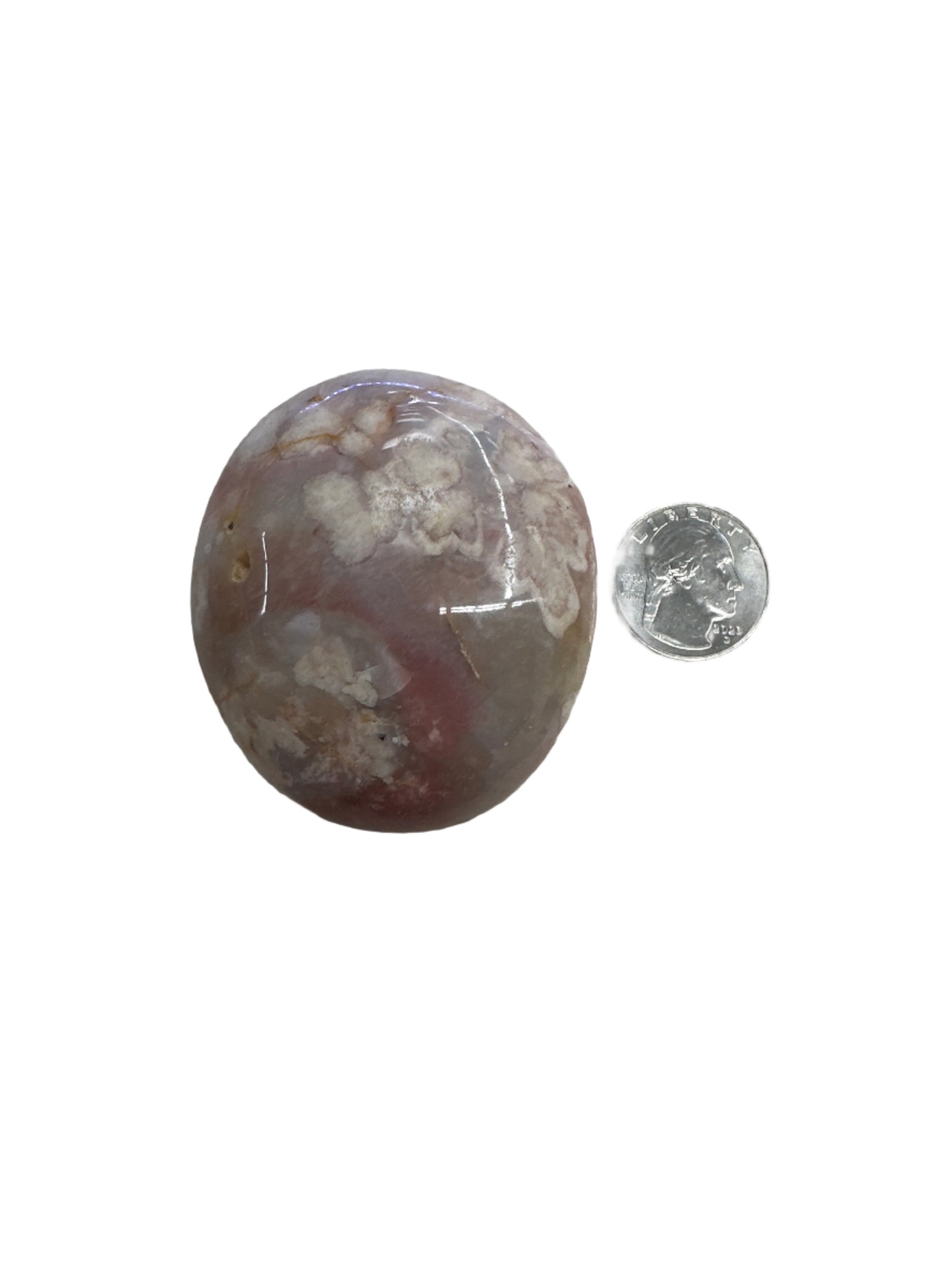 Flower Agate Palm Stone