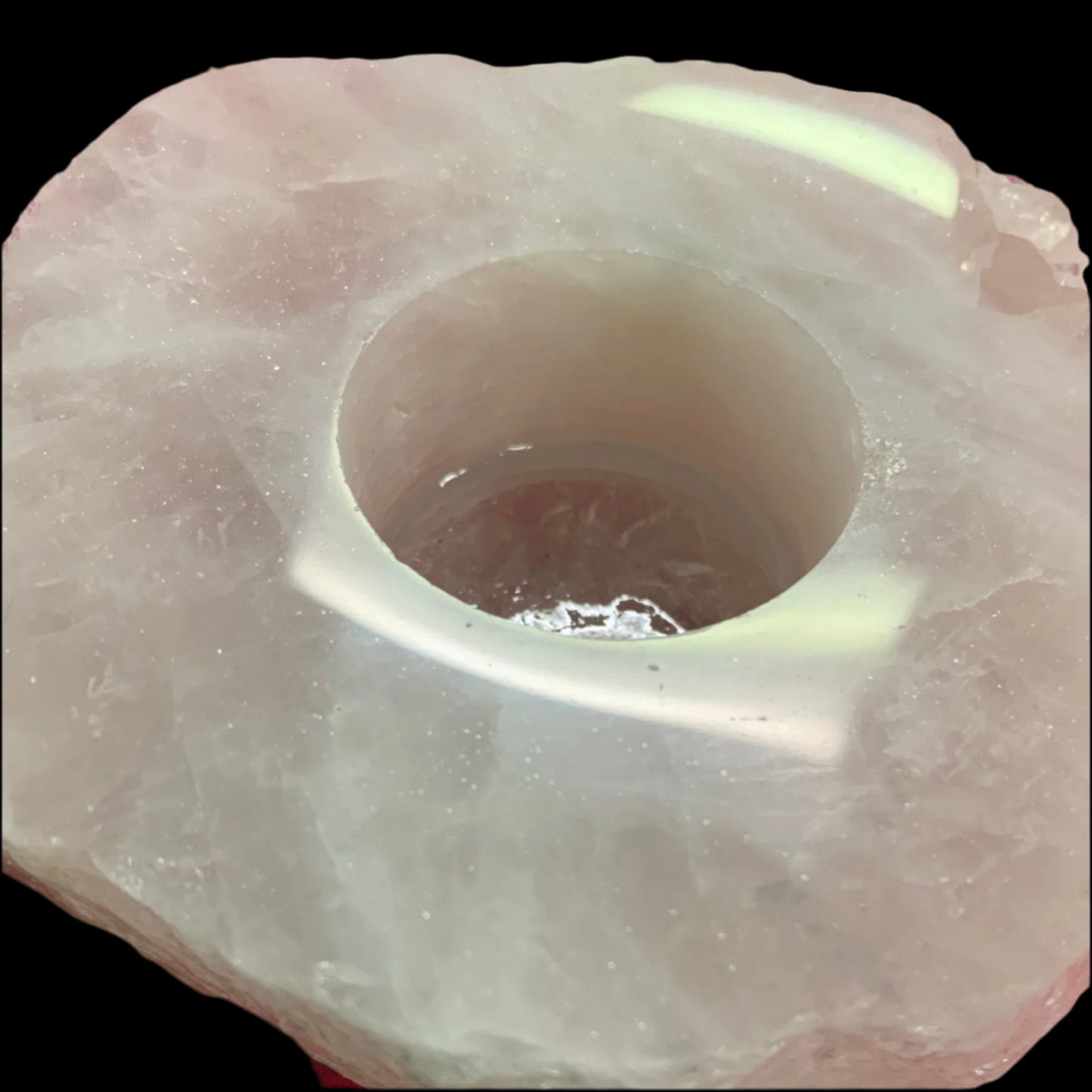 Rose quartz Candle Holder