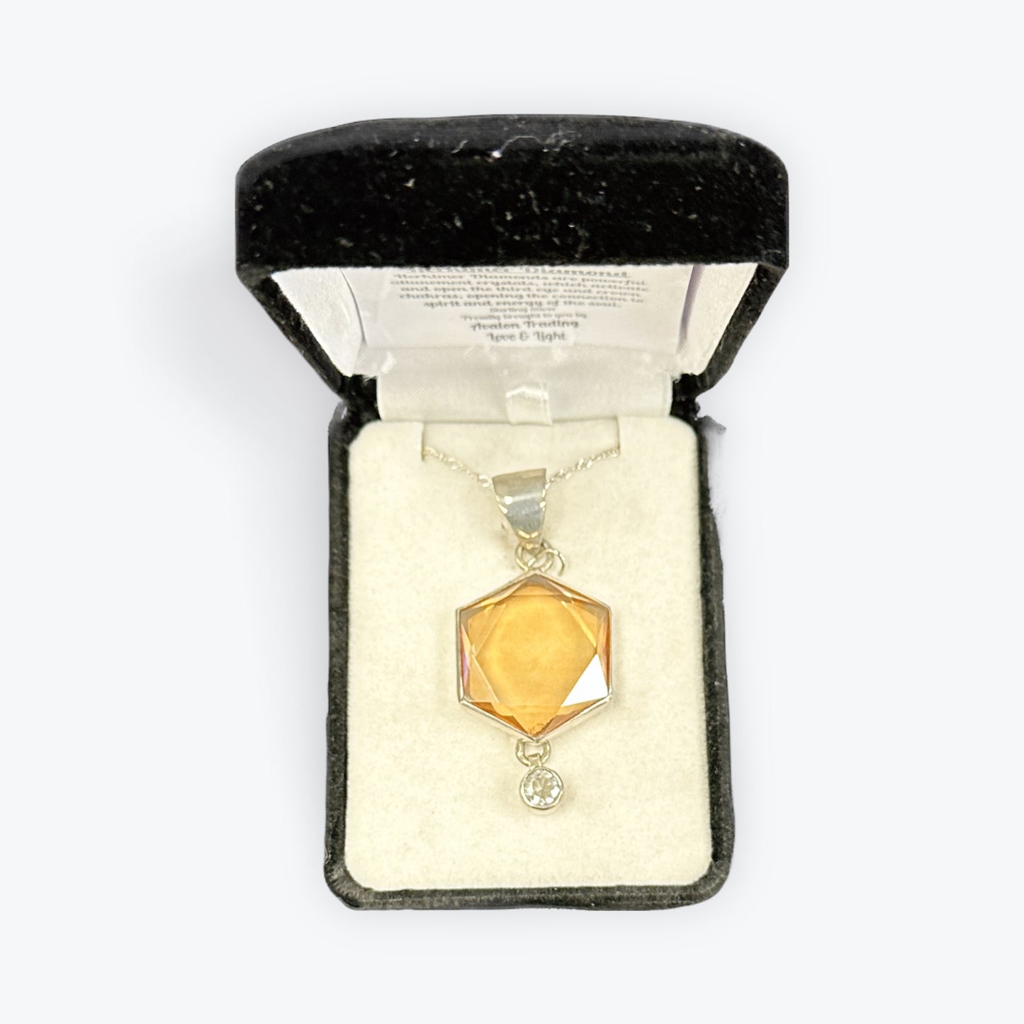 Sunshine Aura Star & Herkimer Diamond Necklace