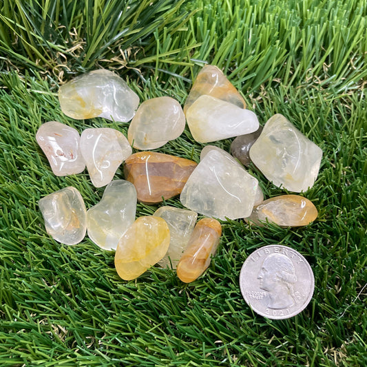 Golden healer quartz tumbled