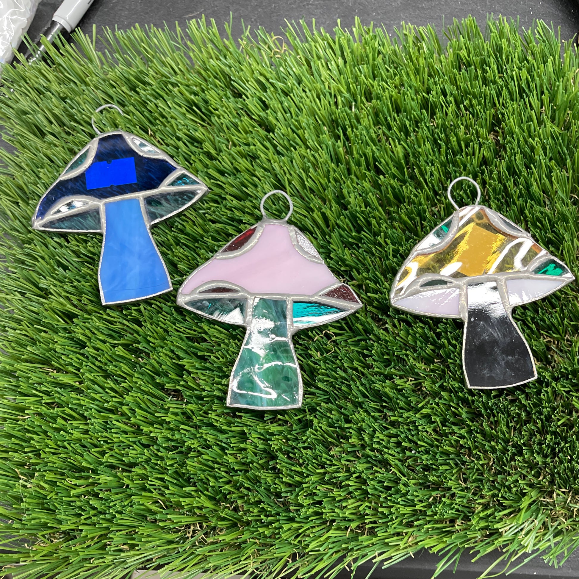 Stained glass mushrooms