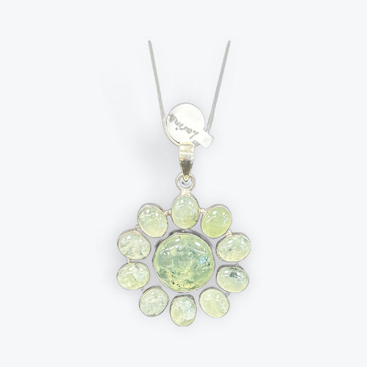 Prehnite and Epidote Flower Necklace