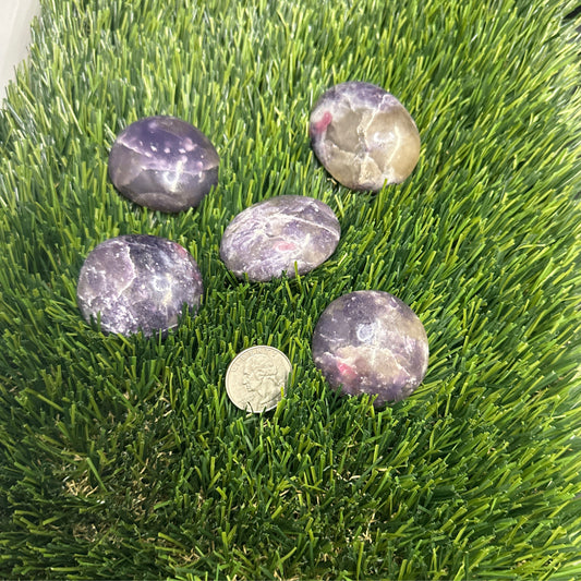 Lepidolite small palm stones