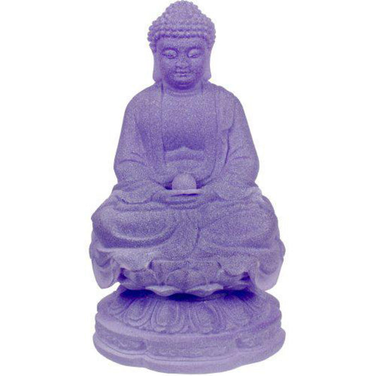 Polyresin Meditating Buddha Figurine Purple